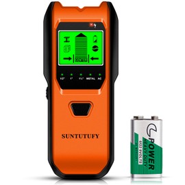 Stud Finder Wall Scanner - 5 in 1 Electronic Stud Detector with Upgraded Smart Sensor, Audio Alarm and HD LCD Display for the Center and Edge of Wood, AC Wire, Metal and Studs Detection(Carrot)
