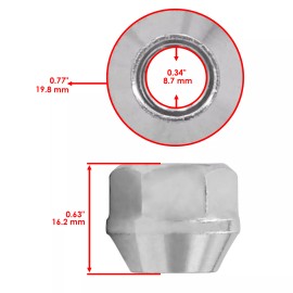 Caltric Front & Rear Wheel Lug Nut For Suzuki QuadSport Z400 LTZ400 2x4 2003-2014