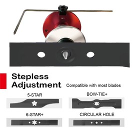 DPHXF Improved Version Mower Blade Sharpener & Balancer Replace 5005、42-047 Blac,15°-45° Adjustable Magnetic Mower Blade Balancer for Many Types of Mower Blade.