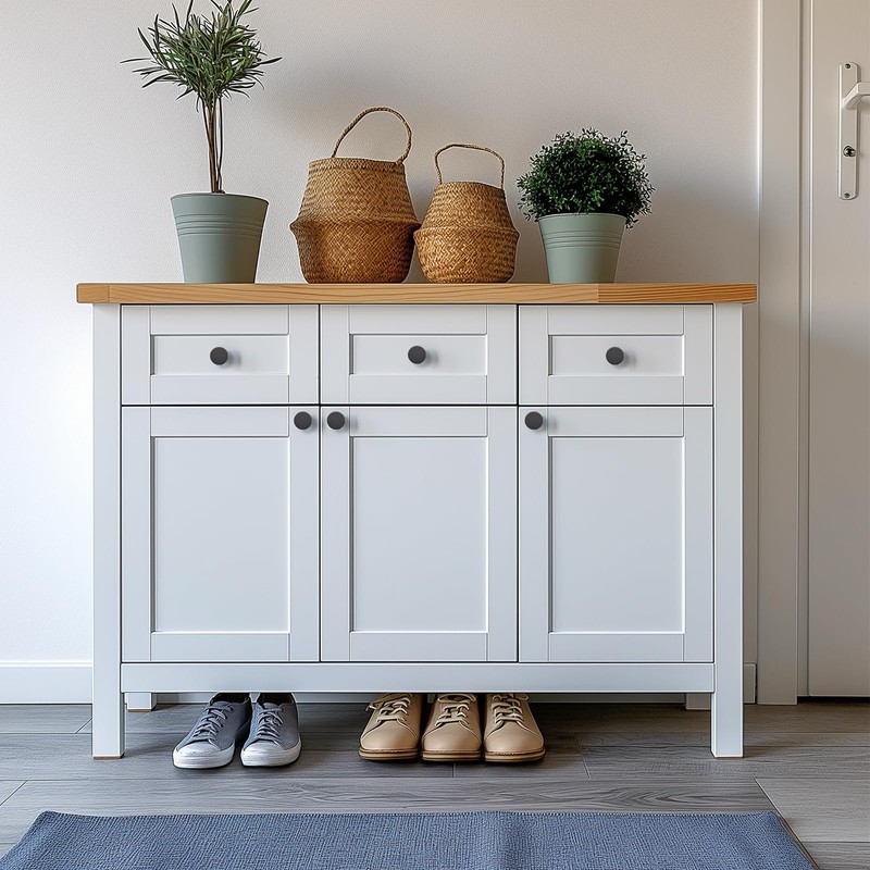 Ravinte 5 Pack Matte Black Round Cabinet Knobs Solid Dresser