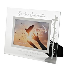 On Your Confirmation Glass 6 x 4 Photo Frame Glass with Silver coloured Border - Confirmation 2088