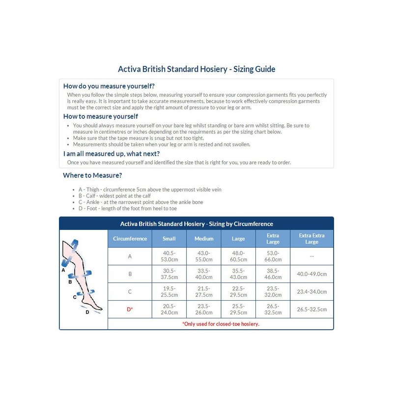 activa Class 2 Below Knee Support Stockings Open Toe, Sand,