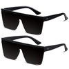 LYZOIT Square Oversized Sunglasses for Women Men Big Shield Large