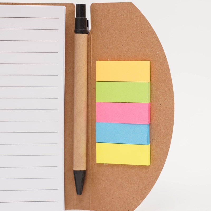 Libreta Ecologica con Notas Adheribles Y Pluma. Cuaderno Ecologico con