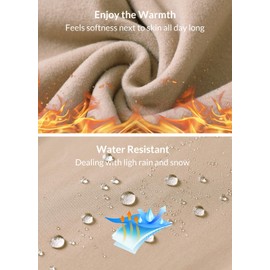 baleaf Women's Hiking Pants Lightweight Quick Dry Fleece Lined Joggers Waterproof Athletic Pants Workout Lounge Outdoor Khaki S