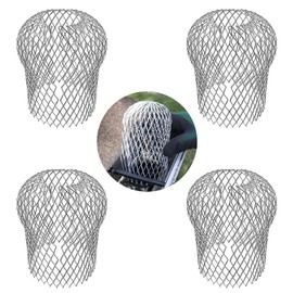 Dachrinnen Laubschutz 4 Stück Regenrinnen Verstellbarer Fallrohrschutz Dachrinnenschutz Regenrohrschutz Dachrinnenfilter für Dachrohre Laubfanggitter - Einfach Anzubringender