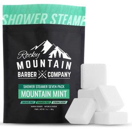 Mountain Mint Shower Steamers 7 Pack – Made in USA with Extra Strong Scent- Essential Oil Aromatherapy with Eucalyptus, Peppermint & Menthol - Refreshing Scent for Stress Relief