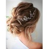 JAKAWIN Bride Rhinestone Wedding Hair Piece Silver Crystal Bridal Updo