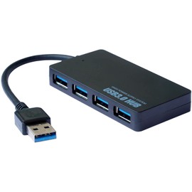 4-Port USB 3.0 Hub Super Speed with Individual LED Power Switches for for Macbook, Mac Pro/mini, iMac, Surface Pro, XPS, Notebook PC, USB Flash Drives, Mobile HDD, and More