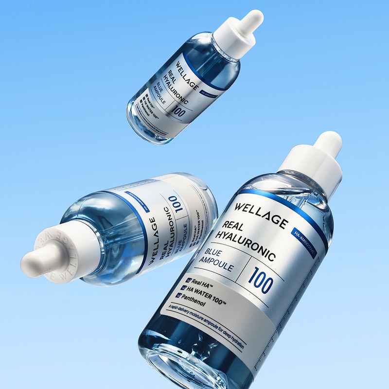 Wellage Real Hyaluronic Hyaluronic Acid Blue 100 Ampoule (Quick dryness