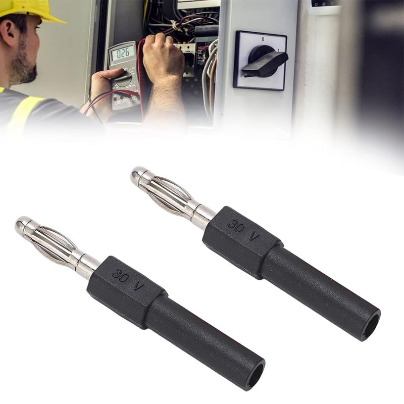 4 Pieces Banana Plug Connectors Banana Plugs with Open Screw