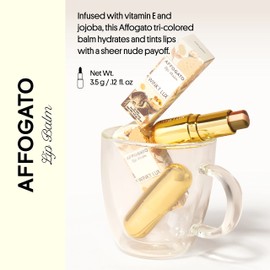 Winky Lux Affogato Balm, Sheer Tinted Lip Balm, Nude Lipstick and Lip Tint with Vitamin E and Jojoba Oil, Vanilla Lip Balm