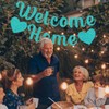 MDLLDM Welcome Home Banner,Welcome Home Decorations, Welcome Home Glitter Large