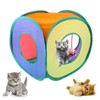 Rainbow Cat Tunnels with Interactive Ball Indoors Cat Play Tunnel