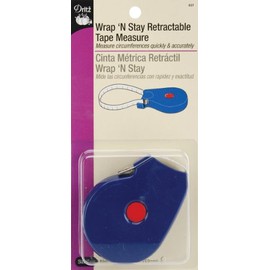 Dritz 837 Retractable Wrap 'N Stay Tape Measure, 5/8"x60", Blue