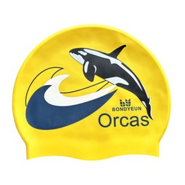 BONDYUEN Swim Cap Fit Kids Boys Girls Men Women with Short or Medium Hair Fun Cute Design Patterns Silicone Swimming Caps