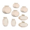 Mini Embroidery Hoop, Wooden Embroidery Frame Round and Oval Cross