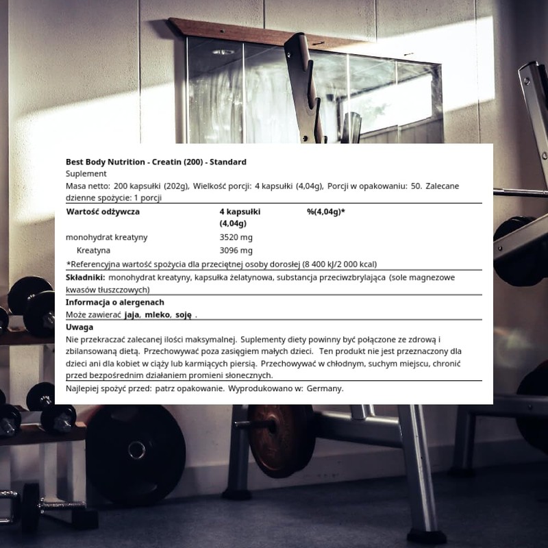 Best Body Nutrition Creatin Kapseln, 200 Kapseln Dose