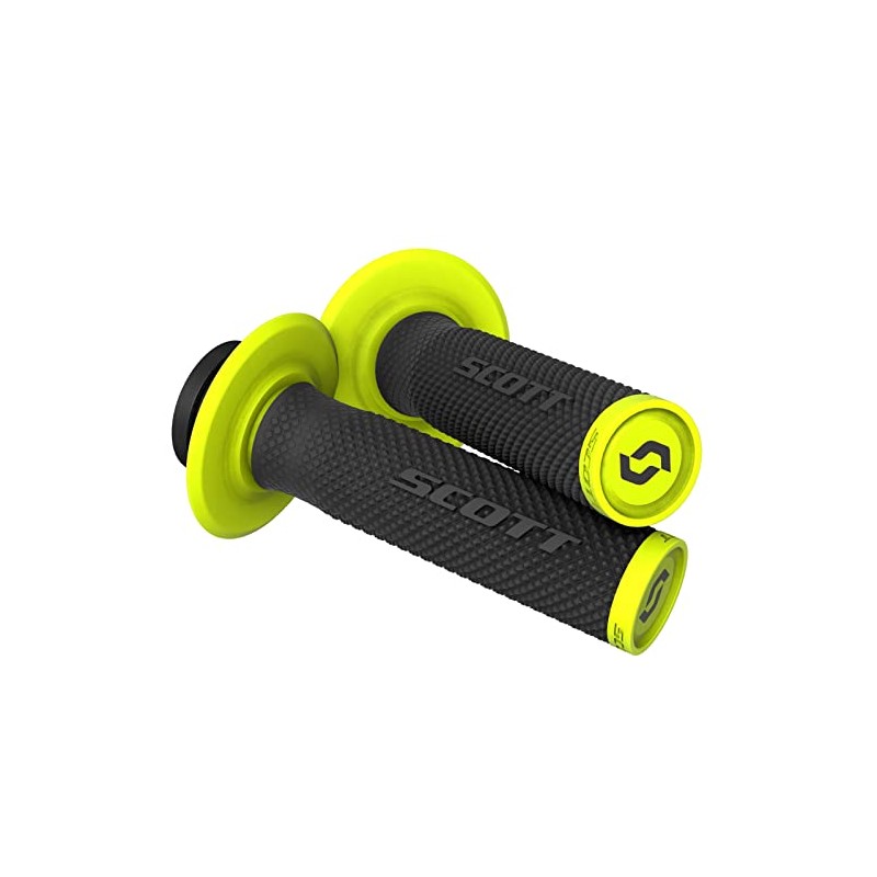Scott SX II MX Motorcycle Grips with Cam Set Black/Yellow