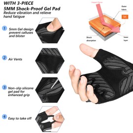 MOREOK Cycling Gloves Bike Gloves for Men/Women-[5MM Gel Pad] Biking Gloves Half Finger Gloves Bicycle Gloves-for Cycling/Fitness/Motorcycle/Gym/Outdoor Sports-128-GRAY-L