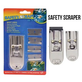 3X Safety Lock Safety Scraper Set with 5 Blades Anti-Rust