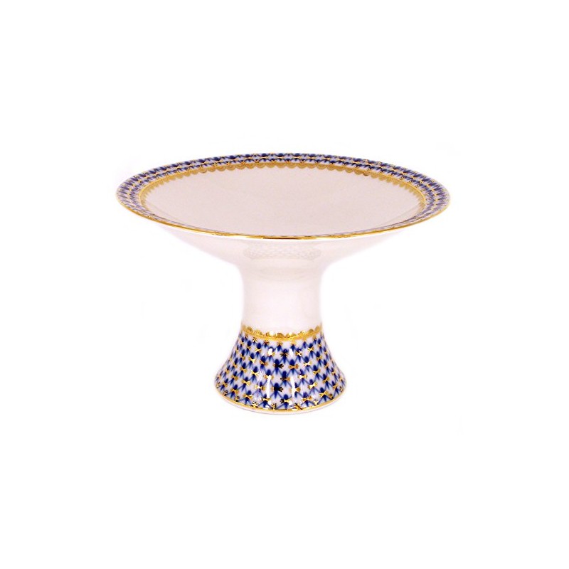 Lomonosov Imperial Porcelain Cobalt Net Tableware Teaware Collection (Fruit Vase