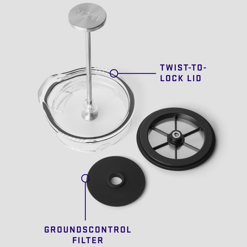 YETI Rambler 34 oz Twist-To-Lock French Press Accessory Lid with