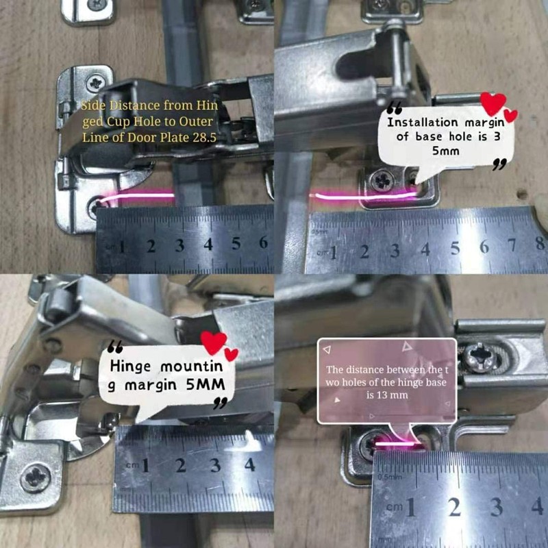 LUCKYBEE 175 Degree Hinge 35mm Sliding Hinge with Catch Copper