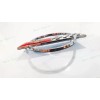 AUTO Chrome Red Front Nose Hood Rear Gas Lid Cross