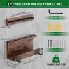 WHEARTED Wall Mount Pool Stick Holder, Billiards Pool Cue Rack
