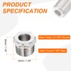 sourcing map 2pcs Stainless Steel Pipe Fitting 1/2" NPT Female