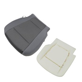 FZJDSD Gray Cloth Driver Side Bottom Replacement Seat Cover & Seat Foam Cushion Compatible with Ford F250 F350 F450 F550 2017 2018 2019 2020 2021 Compatible with F150 2015 2016 2017 2018 2019 2020
