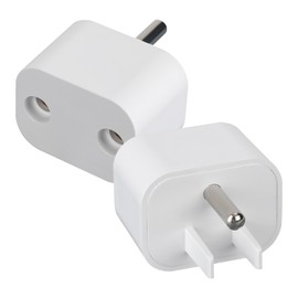 2pcs Grounding Adapter Splitter, Safety Grounding Plug Adapter Replacement Premium Copper ABS Material Socket Port Compatible with US Type B Outlet