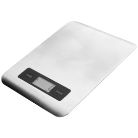 IBILI 790800 Digitale Küchenwaage extradünn 21,5x17 cm, Edelstahl, Silber/schwarz, 21.5 x 17 x 4 cm