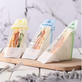 200 Pcs Plastic Sandwich Bags,Collapsible plastic sandwich container,Easy to tear baked packaging (Green)