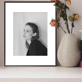 Golden State Art - 16x20 Aluminum Picture Frame - with Mat for 11x14 Photo or Without Mat for 16 x 20 Poster - Real Glass Cover - Simple and Elegant Decor for Wall Mounting - 1 Pack - Black