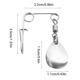 Fishing Spinner Blades, 50PCS Stainless Steel Fishing Spinnerbait 360° Rotating Reflective Jig Spinners Spoon for Fish Bass Lures Accessories