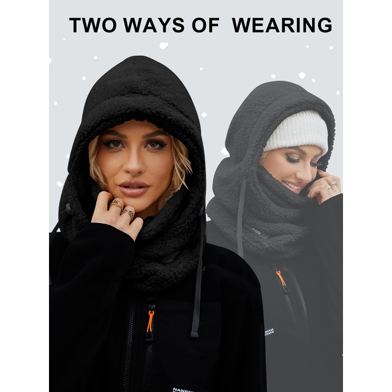 VELAI Balaclava Fleece Ski Mask for Men Women Winter Face