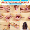 Iooleem Pony Beads (1000pcs Red Glitter) - Beads for Jewelry