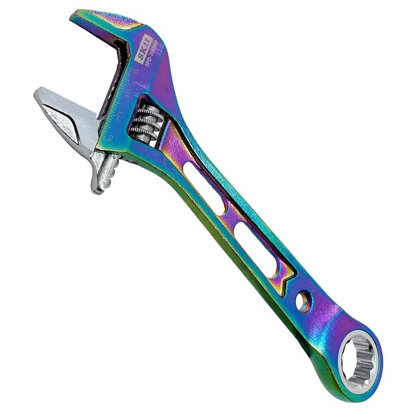 SK11 SPIDER Gear Wide Monkey Wrench Rainbow Titanium Wide Mouth