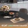 47.24" Round Dining Table, Modern Dining Room Table for 4-6