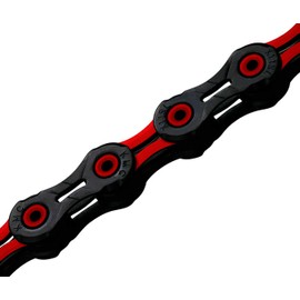 KMC Unisex's Black/Red DLC 11 Chain, 1/2” x 11/128”