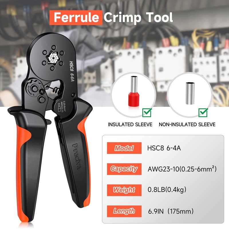 Preciva Wire End Ferrules Pliers Hexagonal Crimping Pliers Crimping Pliers