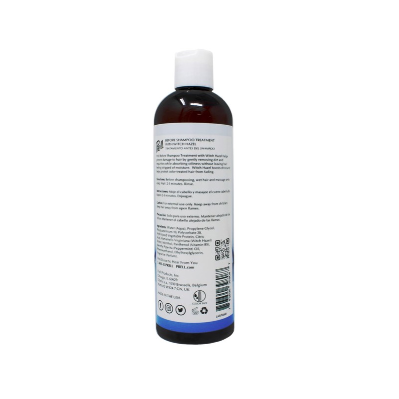 Prell Before Shampoo Treatment for Dry, Damaged Hair, Color Safe,