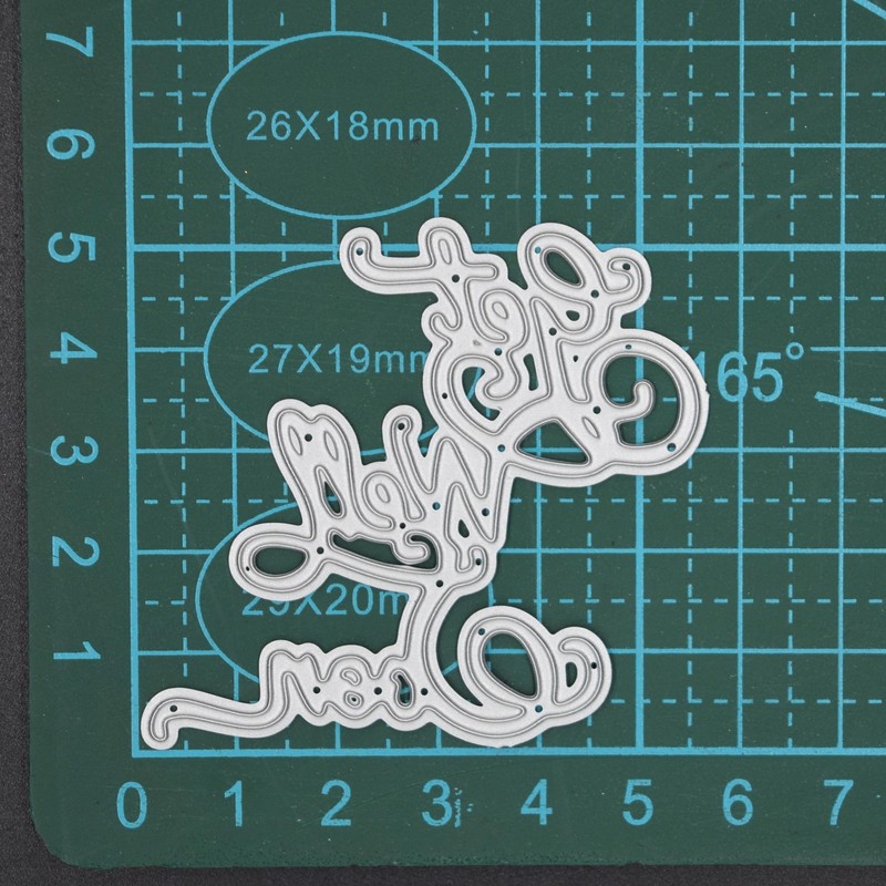 A Get Well Soon Sentiments Metal Cutting Die, Cutter Stencil,