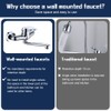 Mineup Wall Mounted Kitchen Tap, 360° Rotating Stainless Steel Tap,
