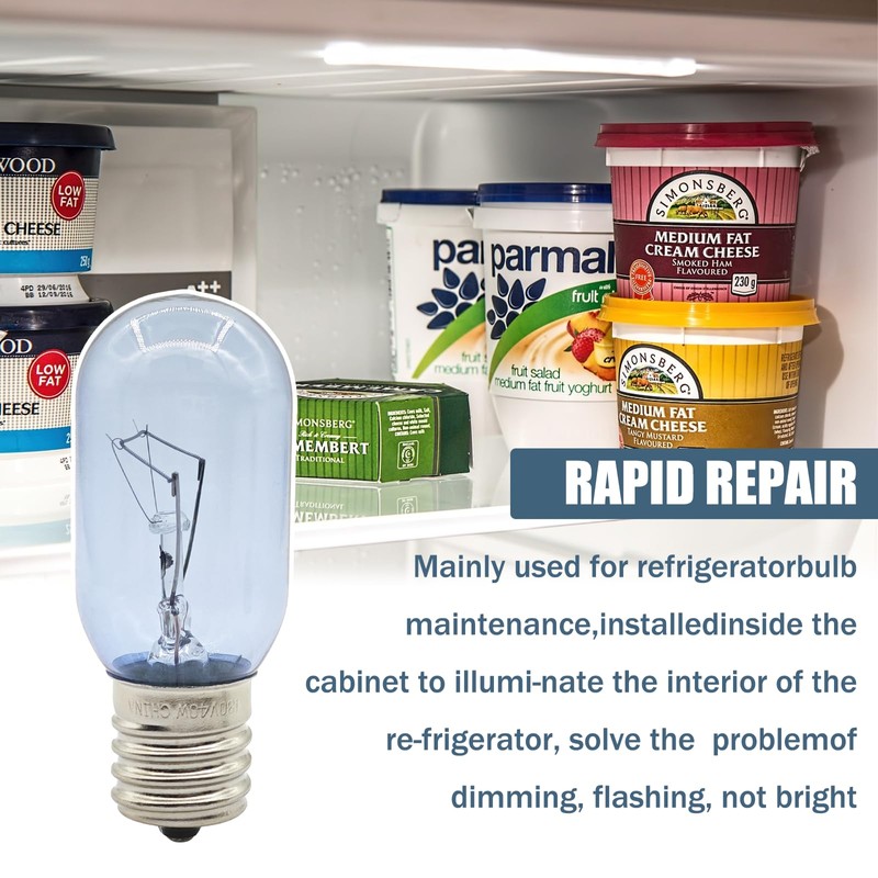 Delixike 241552802 25w Refrigerator Bulb LED for Whirlpool Electrolux Kenmore