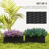Outsunny Railing Planter Box (2 Pack, 20 Inch), Self-Watering Hanging