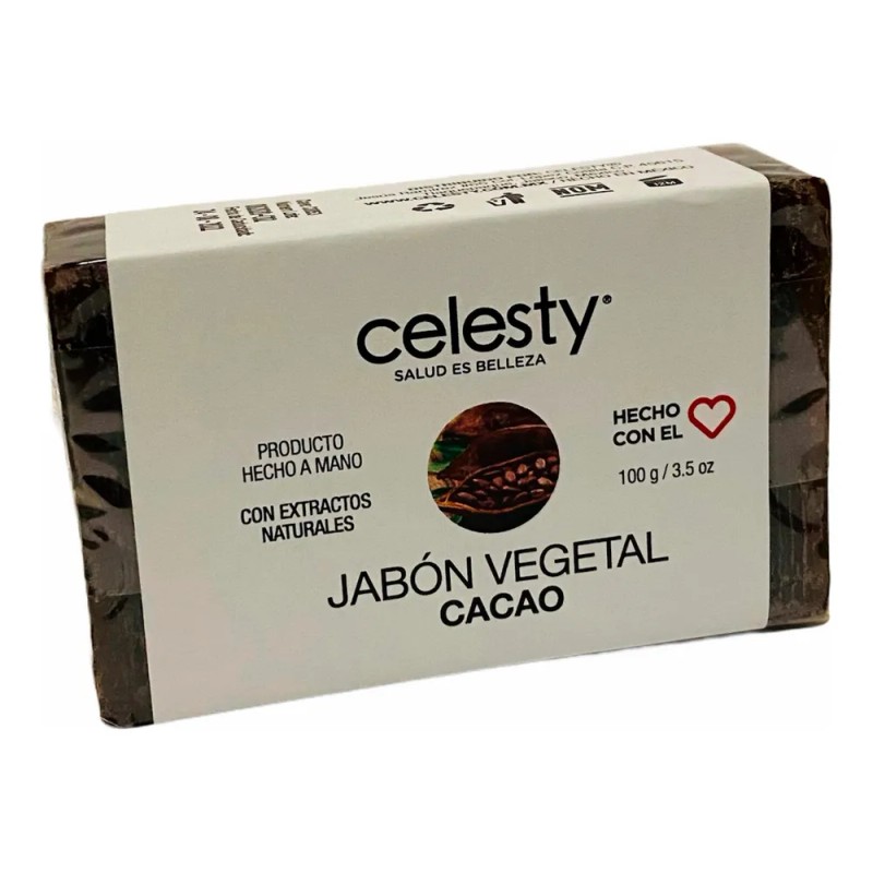 Kit 30 Pzs Jabón Vegetal Cacao 100g Glicerina