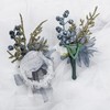 YSUCAU Corsage and Men Boutonniere Set for Wedding Dusty Blue